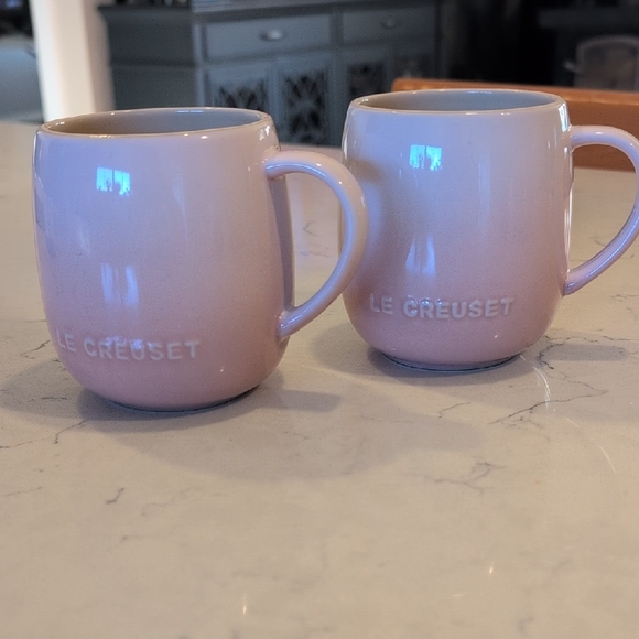 Le Creuset Other - Le Creuset Stoneware Coupe Mugs, Pink Set Of Two,